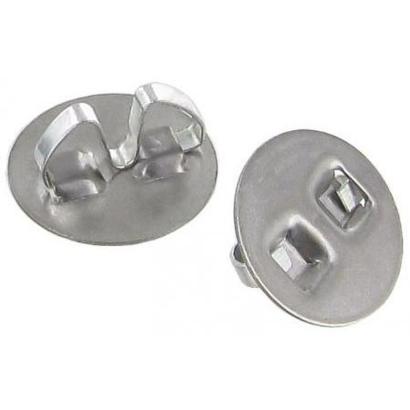 Set de 2 bouchons métalliques 23mm de fond de longeron