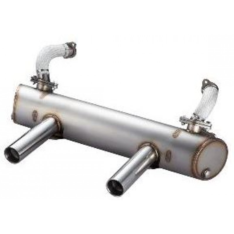 Echappement Vintage Speed avec préchauffage SPORT MUFLER pour moteur 13/15/1600cc avec 2 sorties