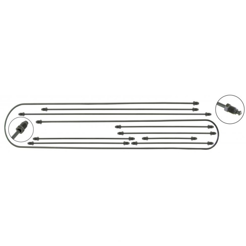 Kit tuyaux rigides de frein Type 3 -66 simple circuit (9 pièces)