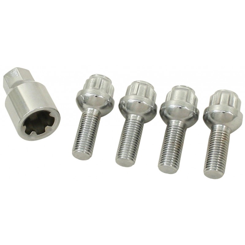 Set de 4 vis antivol à appuis conique (12x1.5)