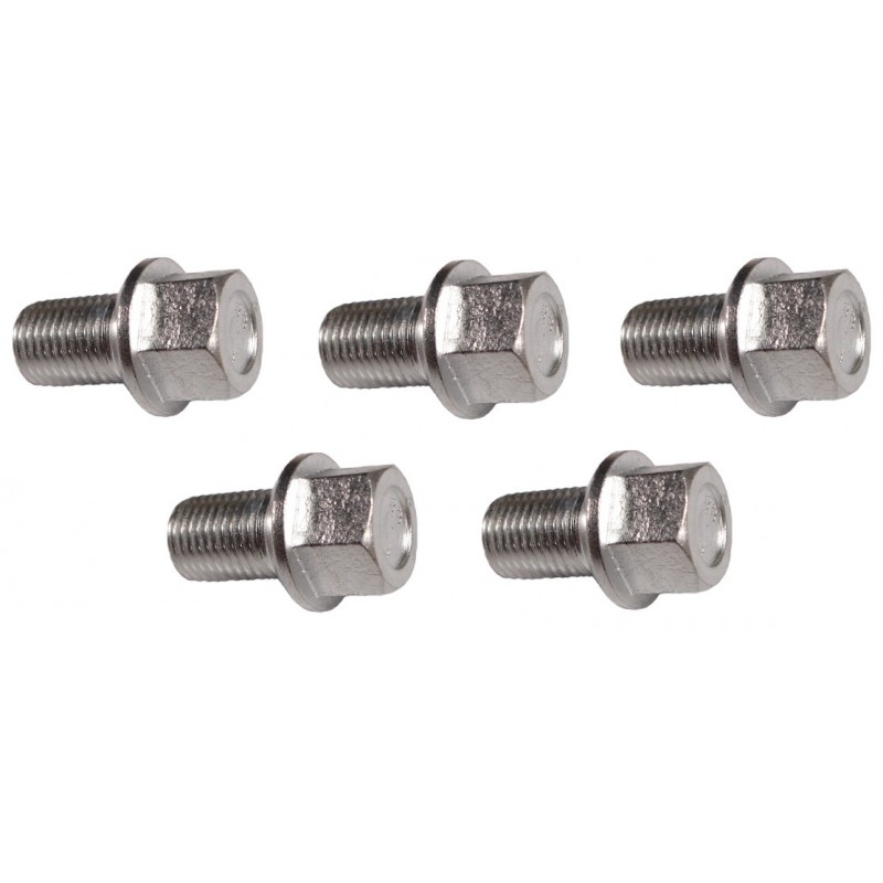 Set de 5 vis de roue à appuis bombé tête en 17mm (14x1.5)
