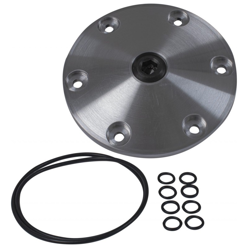 Plaque de vidange alu anodisé argent JAYCEE magnétique avec bouchon de vidange