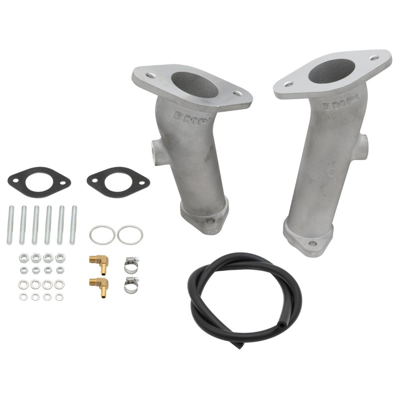 Set de 2 pipes simple admission pour carburateurs Kadron