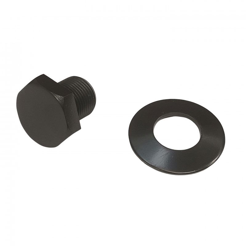 Vis et rondelle noires de poulie de vilebrequin