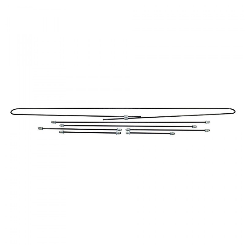 Kit tuyaux rigides de frein T1 double circuit avec trompettes