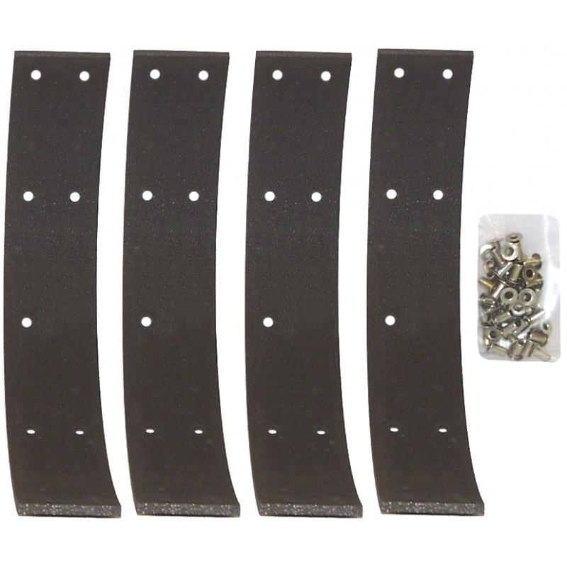 Set de 4 bandes de mächoires à riveter avant 47-57 ou arrière 47-67 livrées avec rivets (230x30mm)