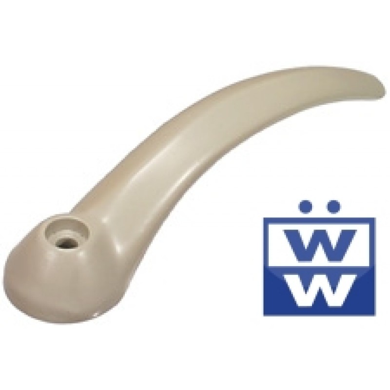 Poignée intérieure de porte battante beige argent T2 -67