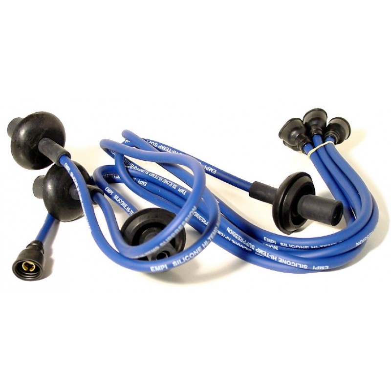 Faisceau de fils de bougie silicone bleu 7mm