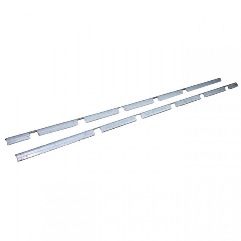 Set de 2 lattes de guidage de vitre de porte en INOX