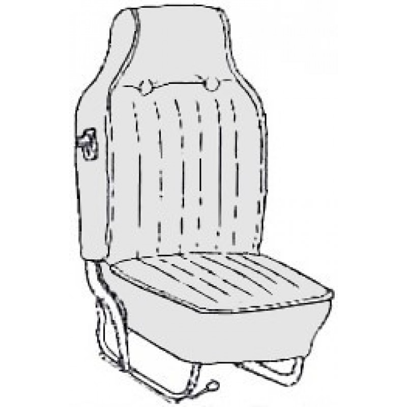 Kit housses de sièges gris clair pour Coccinelle Cabriolet 68-69 (basketweave #05)
