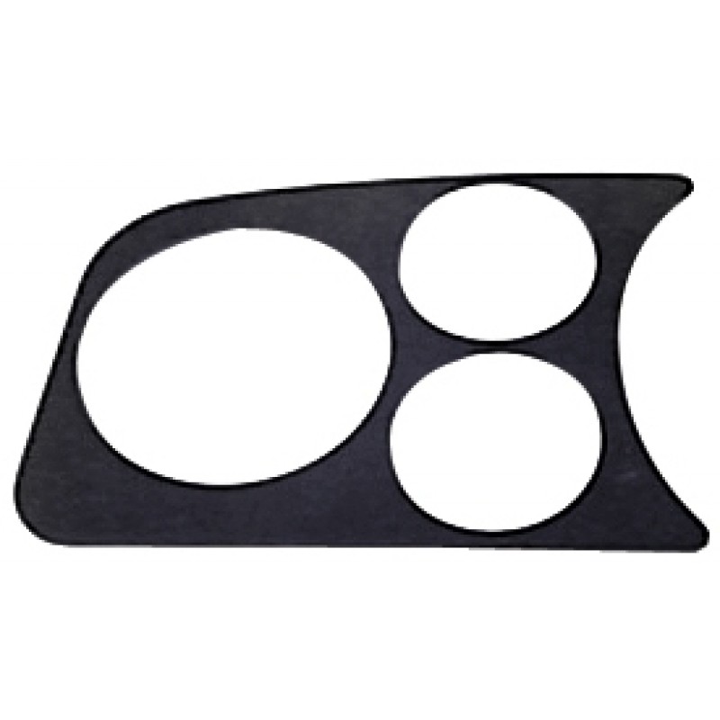 Couvre tableau de bord noir gauche 2 trous + 1 trou pour compte-tours (diam 80mm)