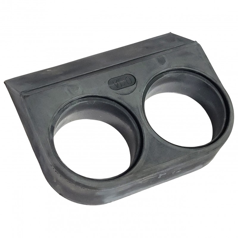 Support sous tableau de bord en caoutchouc pour 2 cadrans 52mm
