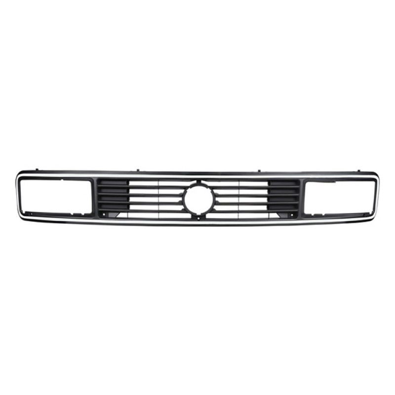 Calandre de radiateur supérieure avec phares rectangulaires avec liseré chromé pour sigle diam 125mm