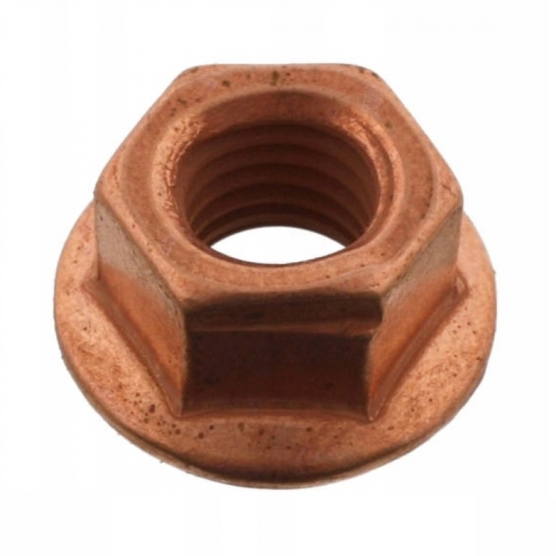 Ecrou d’échappement cuivre M8 clé en 12mm