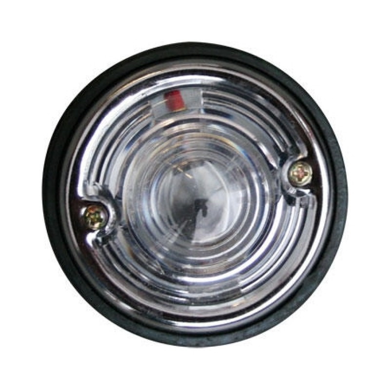 Feu arrière rond glace transparente prévu pour une ampoule simple filament (non homologué)