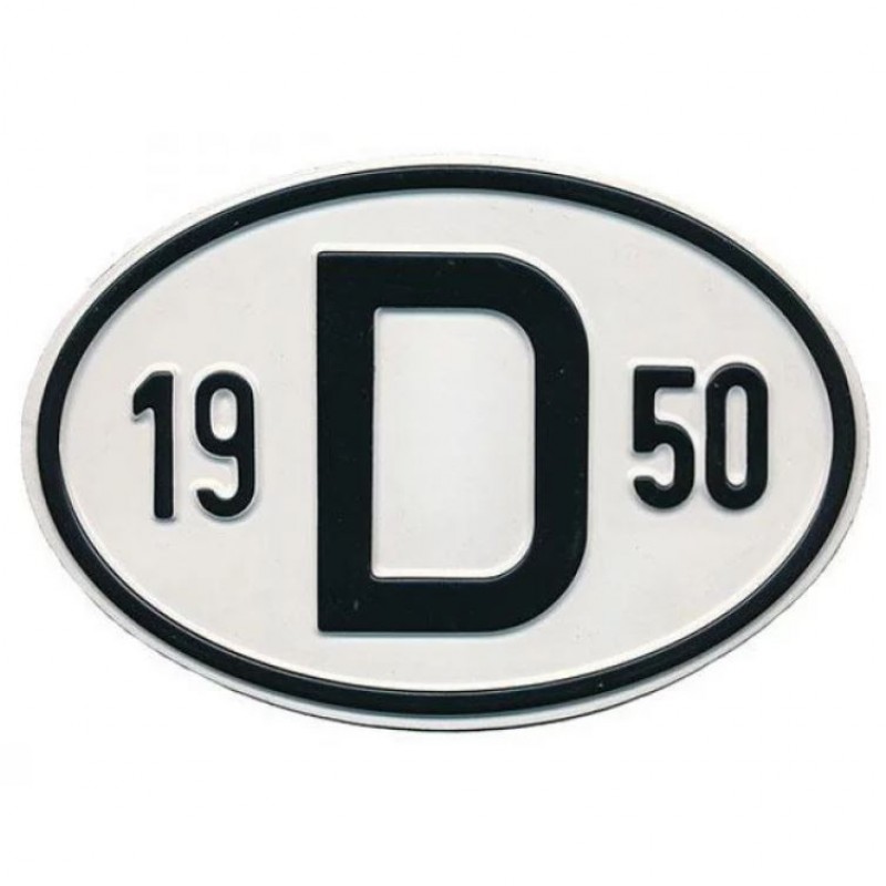 Plaque "D" millésime 1950