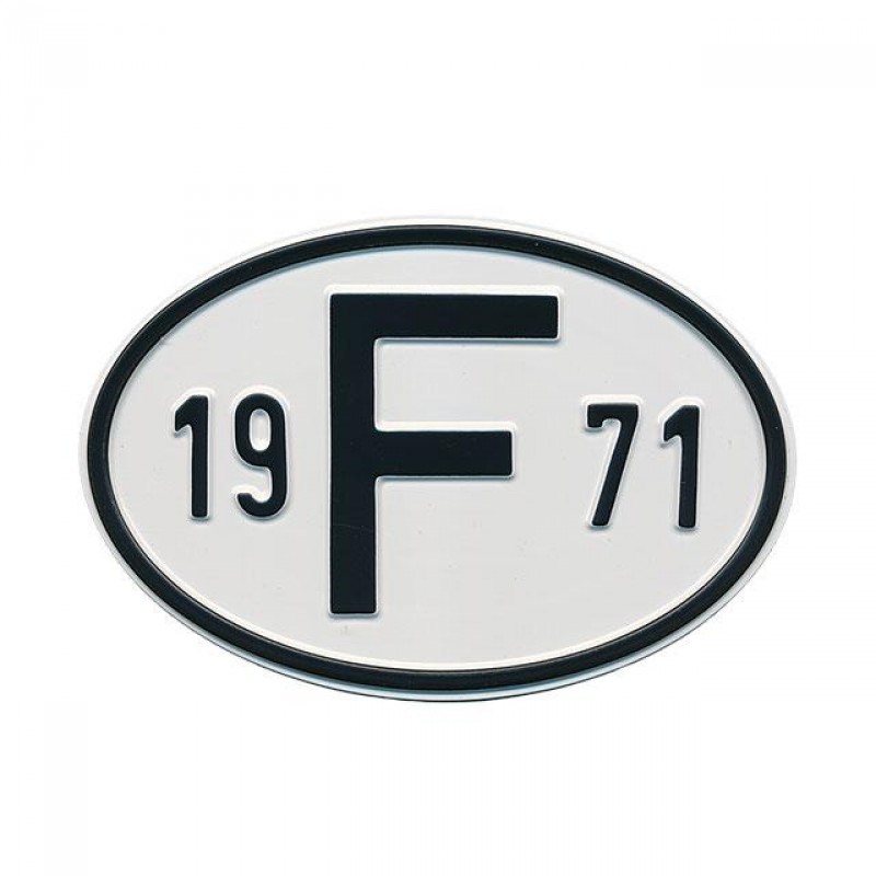 Plaque "F" millésime 1971
