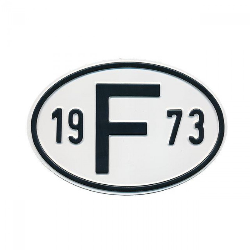 Plaque "F" millésime 1973