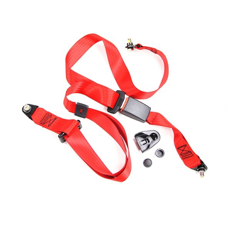 Ceinture securite arriere rouge manuelle 3 points d attache ref U810200 RG Coccinelle