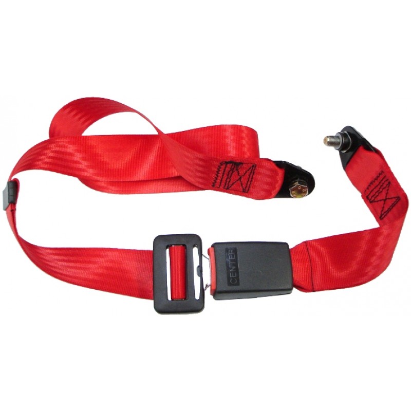 Ceinture securite arriere rouge manuelle 2 points d attache ref U810210 RG Combi split
