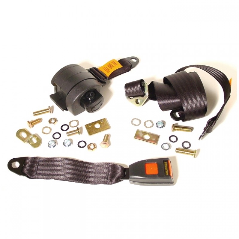 Ceinture de securite arriere noire a enrouleur 3 points d attache ref U810230 NR Bay window