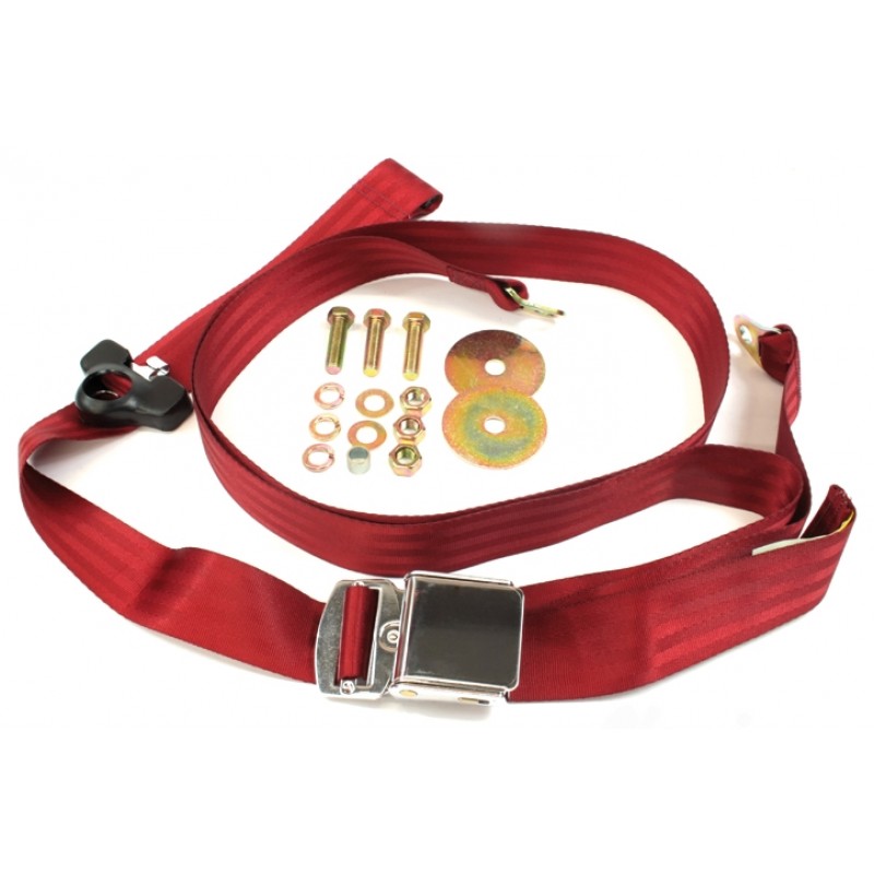 Ceinture style WOB 3 points gauche ou droite rouge