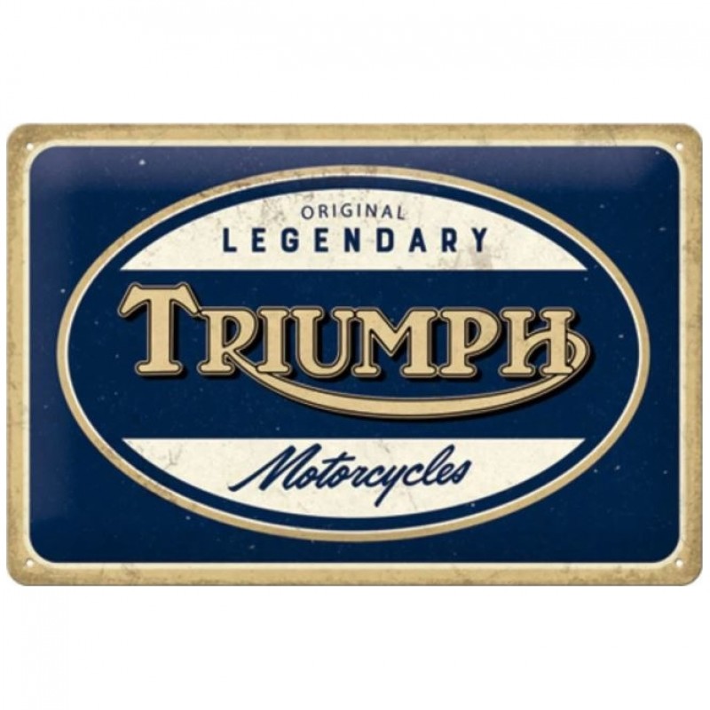 Tôle peinte emboutie 20x30cm Triumph - Motorcycles