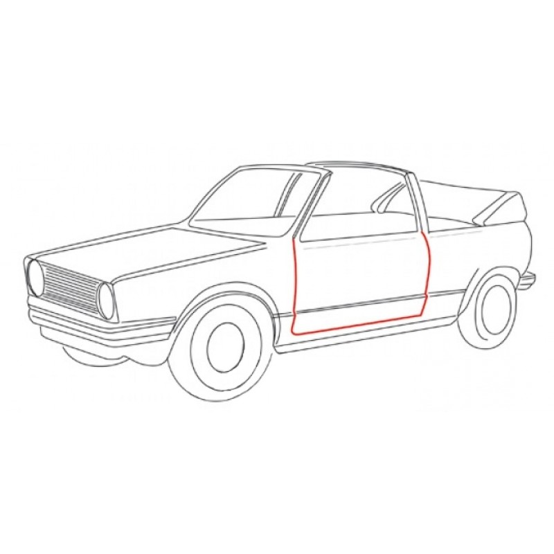 Joint de porte gauche pour Golf 1 Cabriolet  8/83-7/93