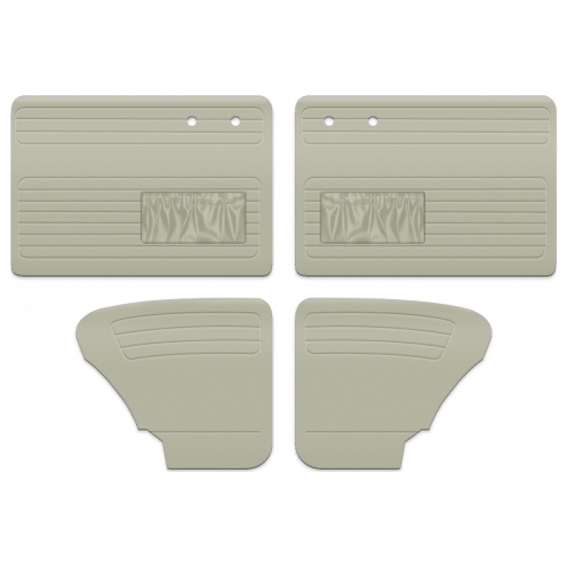 Set de 4 panneaux de portes TMI blanc crème (#22 cream) pour cox 65-66 avec vide-poches 