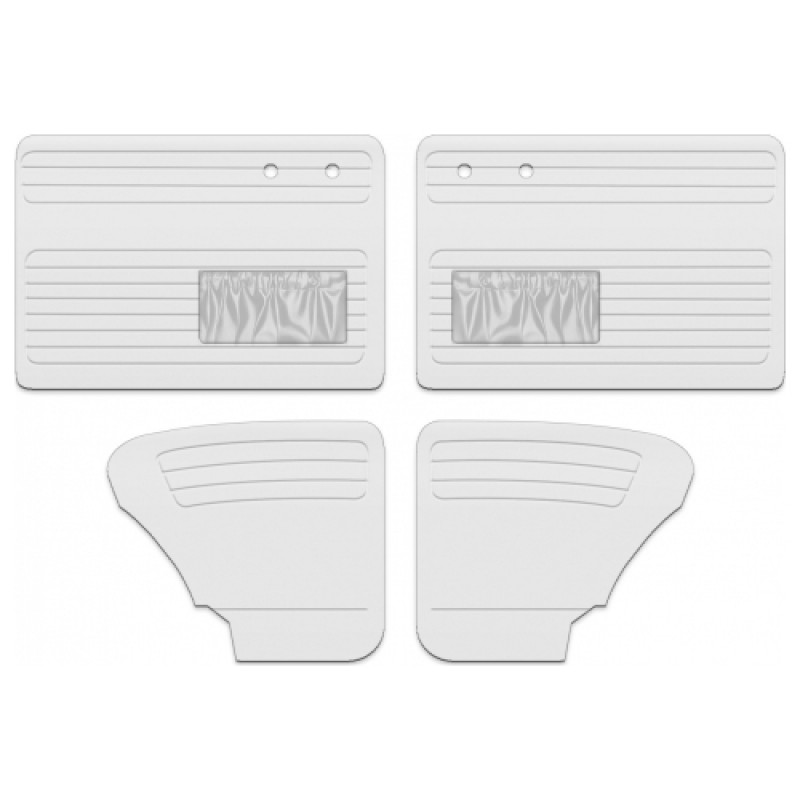 Set de 4 panneaux de portes TMI blanc (#88 chalk) cox 65-66 avec vide-poches 