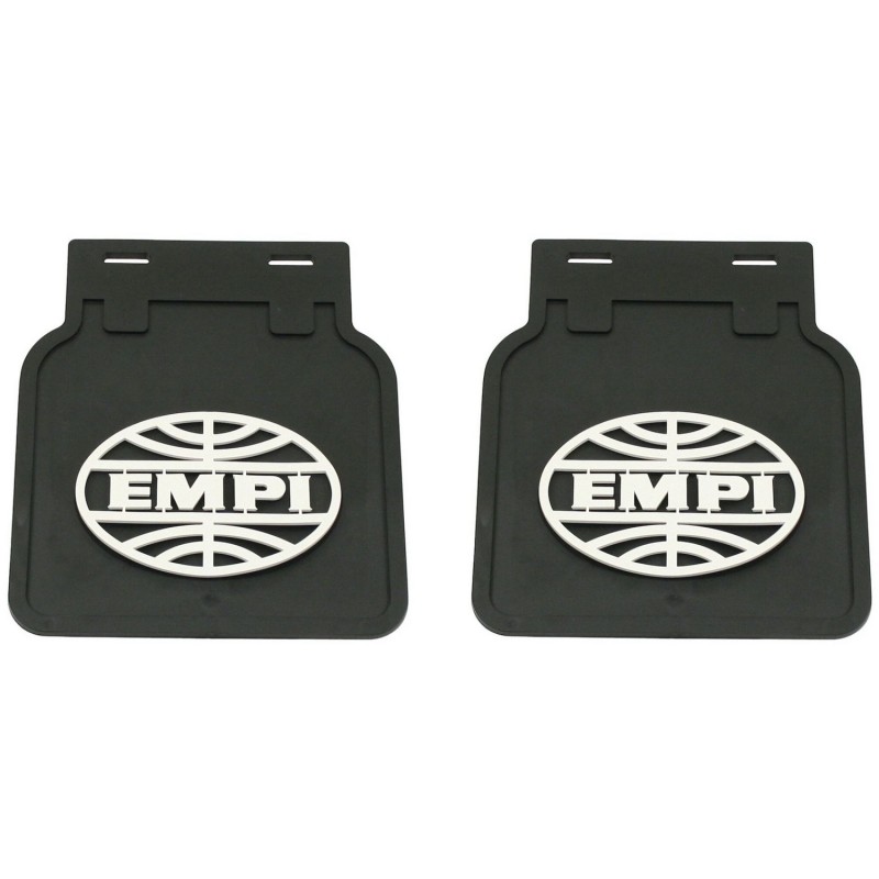 Set de 2 bavettes de roues arrières noires avec logo EMPI T1 -67 