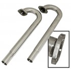 Set de 2 J tubes INOX en diamètre 38mm (1"1/2)