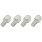 Set de 4 vis de roue chromées à appui bombé (14x1.5) longueur de filetage 19mm tête 22mm