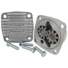Pompe à huile CBPERF 8mm  8/71- (4 rivets, 26mm) avec couvercle aluminium "CLAUDES BUGGIES"
