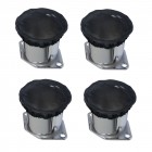 Set de 4 protections noires anti-poussières de cornets