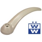 Poignée intérieure de porte battante beige argent T2 -67