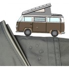 Toile de Westfalia 68-73 à 3 fenêtres GRISE qualité sup