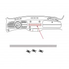 Baguette de tableau de bord centrale avec clips