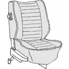 Kit housses de sièges gris clair pour Coccinelle Cabriolet 74-76 (basketweave #05)
