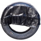 Housse de roue de secours en vinyl noir avec poches