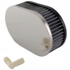 Filtre à air ovale avec embase caoutchouc style K&N pour carbu d'origine