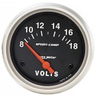 Voltmètre «SPORT COMP» diamètre 67mm  8-18 volts