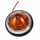 Feu arrière rond glace orange prévu pour une ampoule simple filament (non homologué)