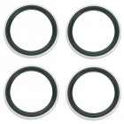 Set de 4 flancs noirs à liseret blanc 14"