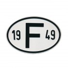 Plaque "F" millésime 1949
