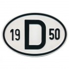 Plaque "D" millésime 1950