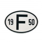 Plaque "F" millésime 1950