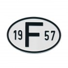 Plaque "F" millésime 1957