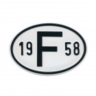 Plaque "F" millésime 1958
