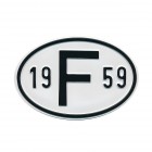 Plaque "F" millésime 1959